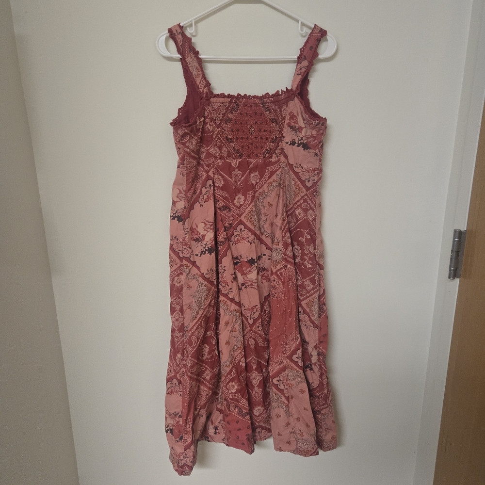 UO Kimchi Blue Martina Lace Trim Button-Front Midi Dress Large FLAWED - Picture 6 of 11